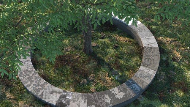 אתר הנצחה לחללי צוק איתן - הדפסת דימויים מן הטבע על מעגלי ההנצחה מבטו